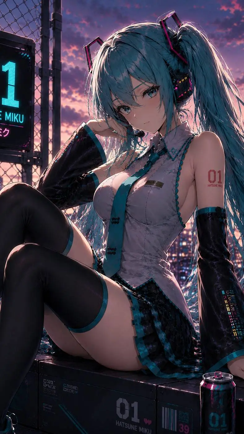ai character: Hatsune Miku background