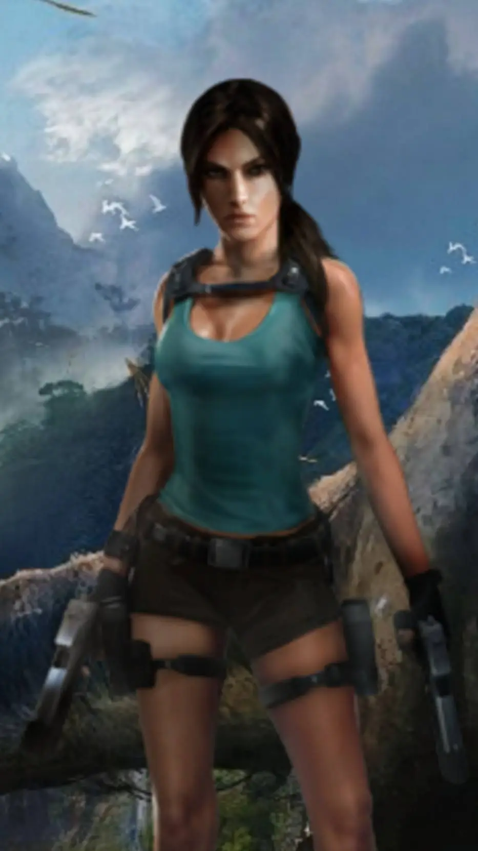 ai character: Lara Croft background