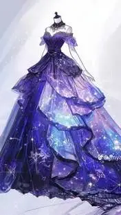 ai character: beautiful dress  background