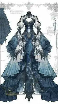 ai character: pretty dress background