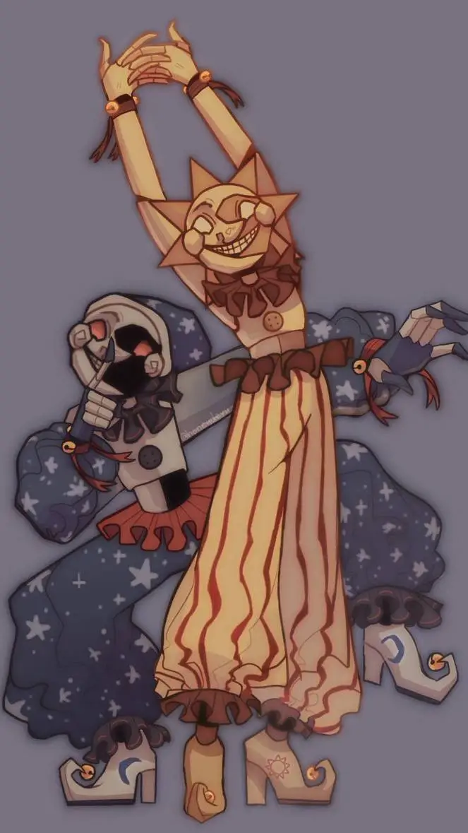 ai character: sun and moon background