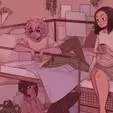 chat with ai character: sleepover mha girl