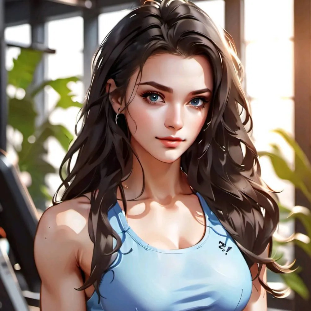 chat with ai character: gym girl