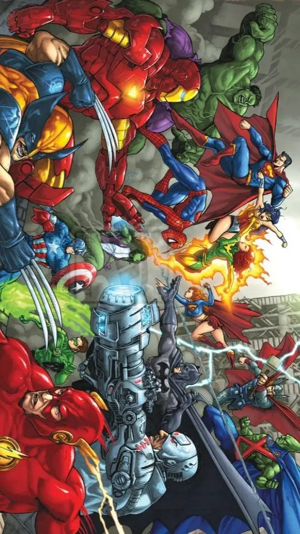 ai character: marvel vs DC background