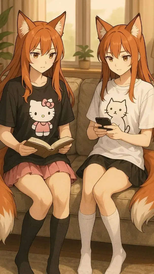 ai character: Luna & Roxy background