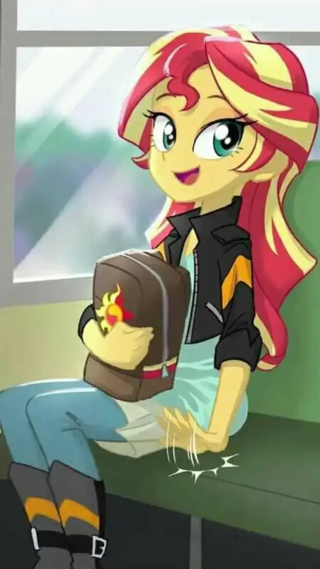 ai character: sunset shimmer  background