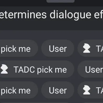chat with ai character: TADC pick me