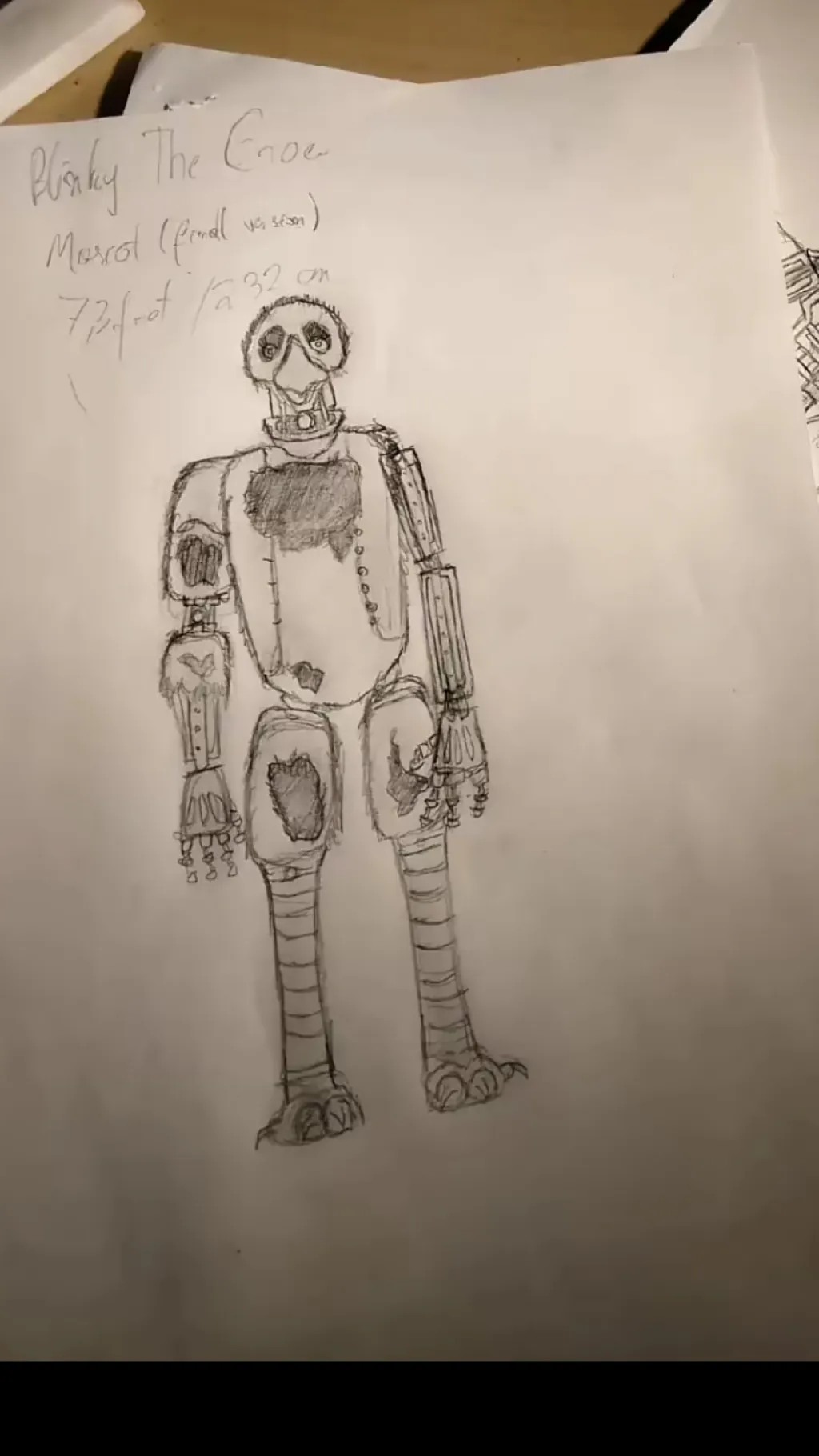 ai character: Blinky the Crow background