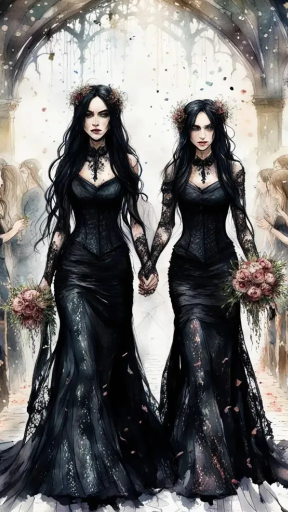 ai character: Gothic weddings  background