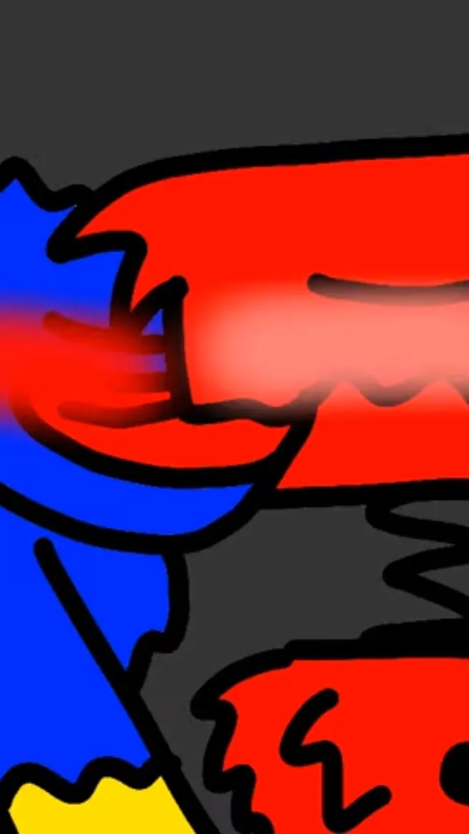 ai character: Huggy wuggy x boxy background