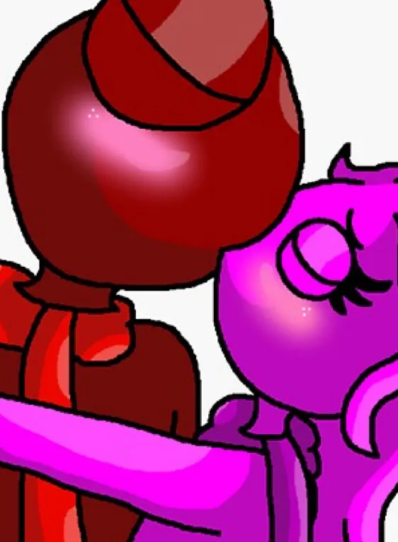 chat with ai character: Red x magenta 