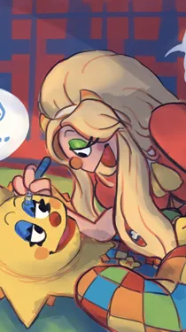 ai character: Julie x sally  background