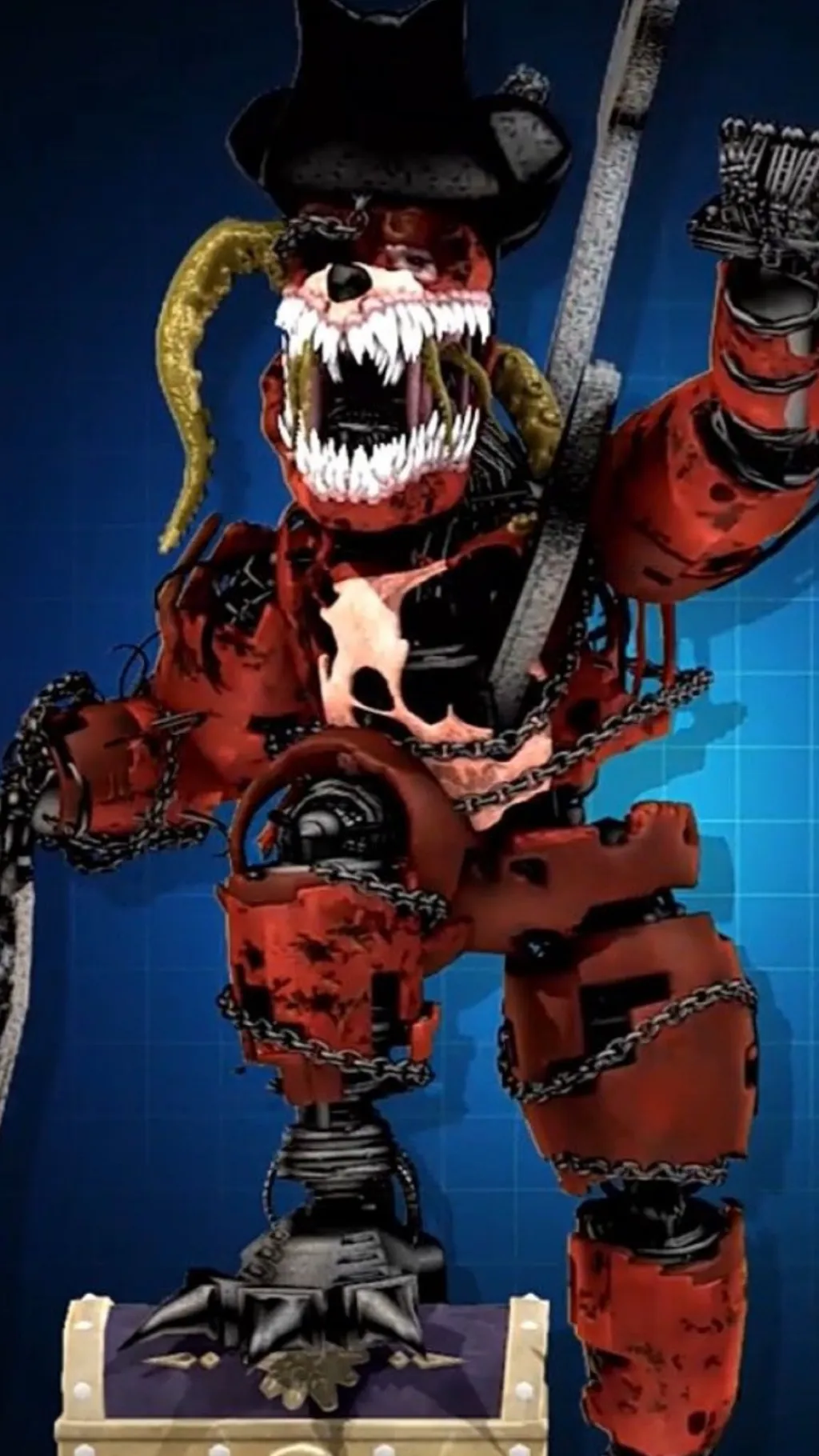 ai character: Corrupted foxy  background