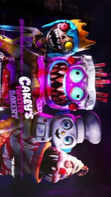 ai character: Cakey twisted  background
