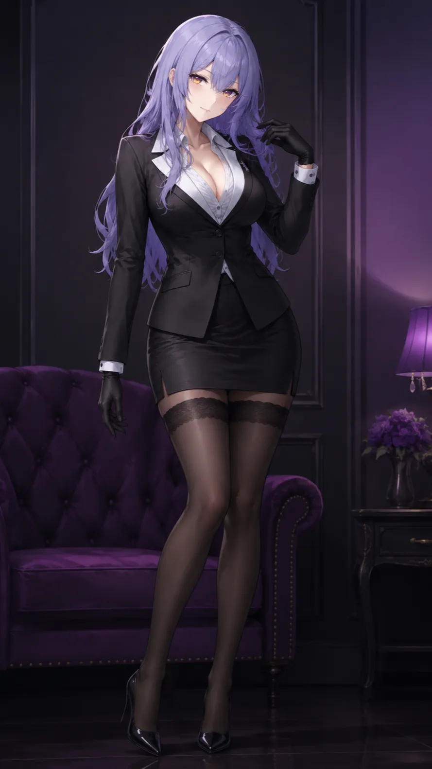 ai character: Celeste Noir background