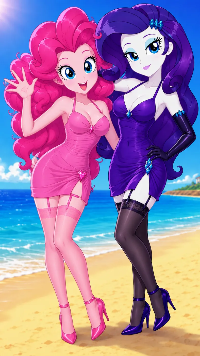 ai character: Rarity pinky pie background