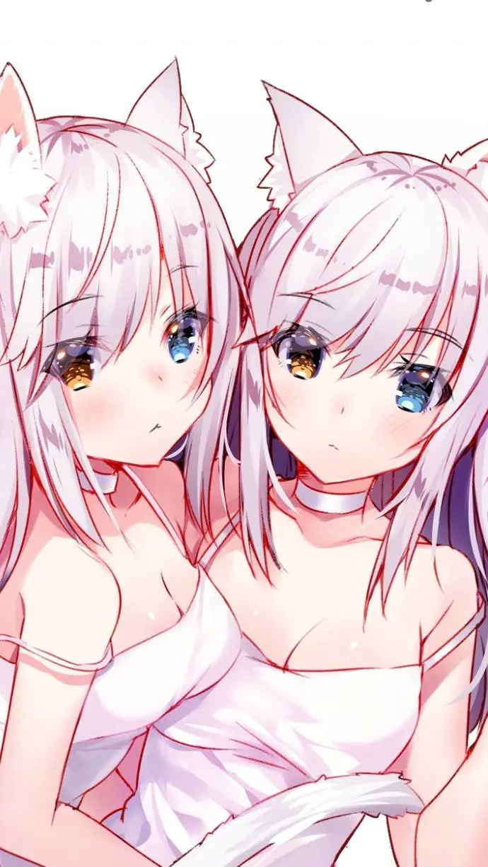 ai character: Aki (L) Amy (R) background