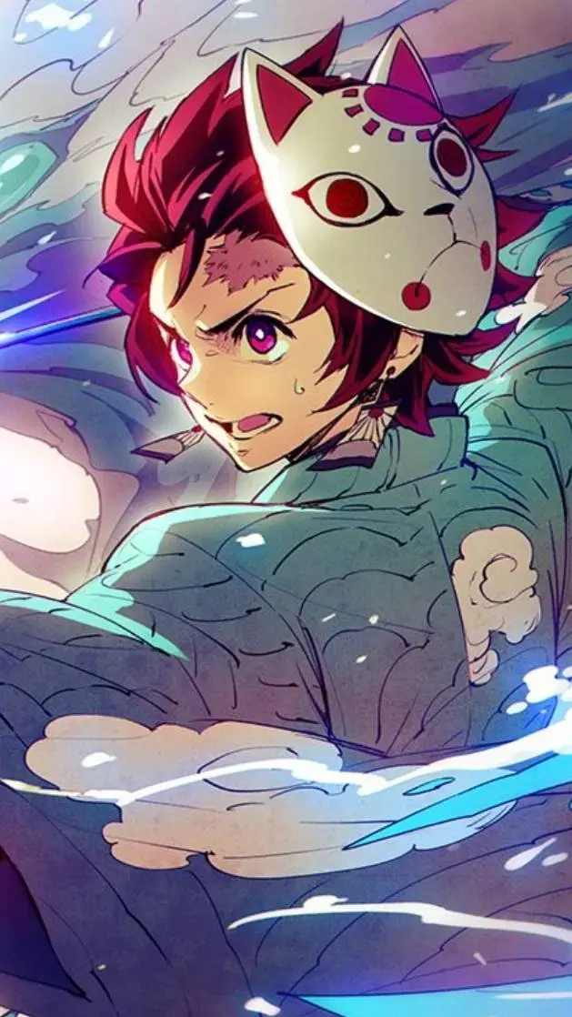ai character: Tanjiro kamado background