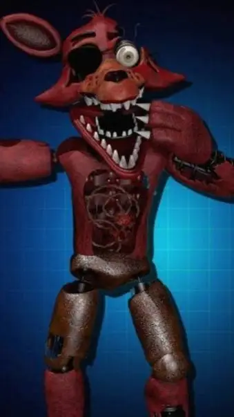 ai character: foxy con la alma background