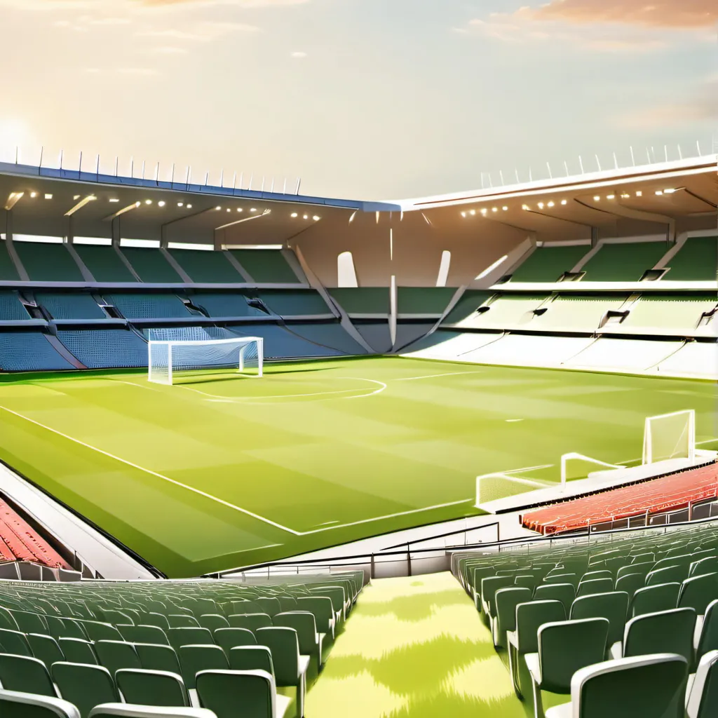 chat with ai character: Empty soccer game