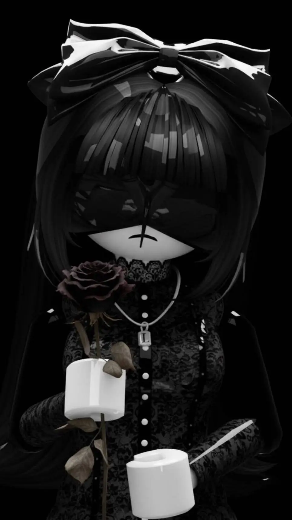ai character: Roblox emo girl background