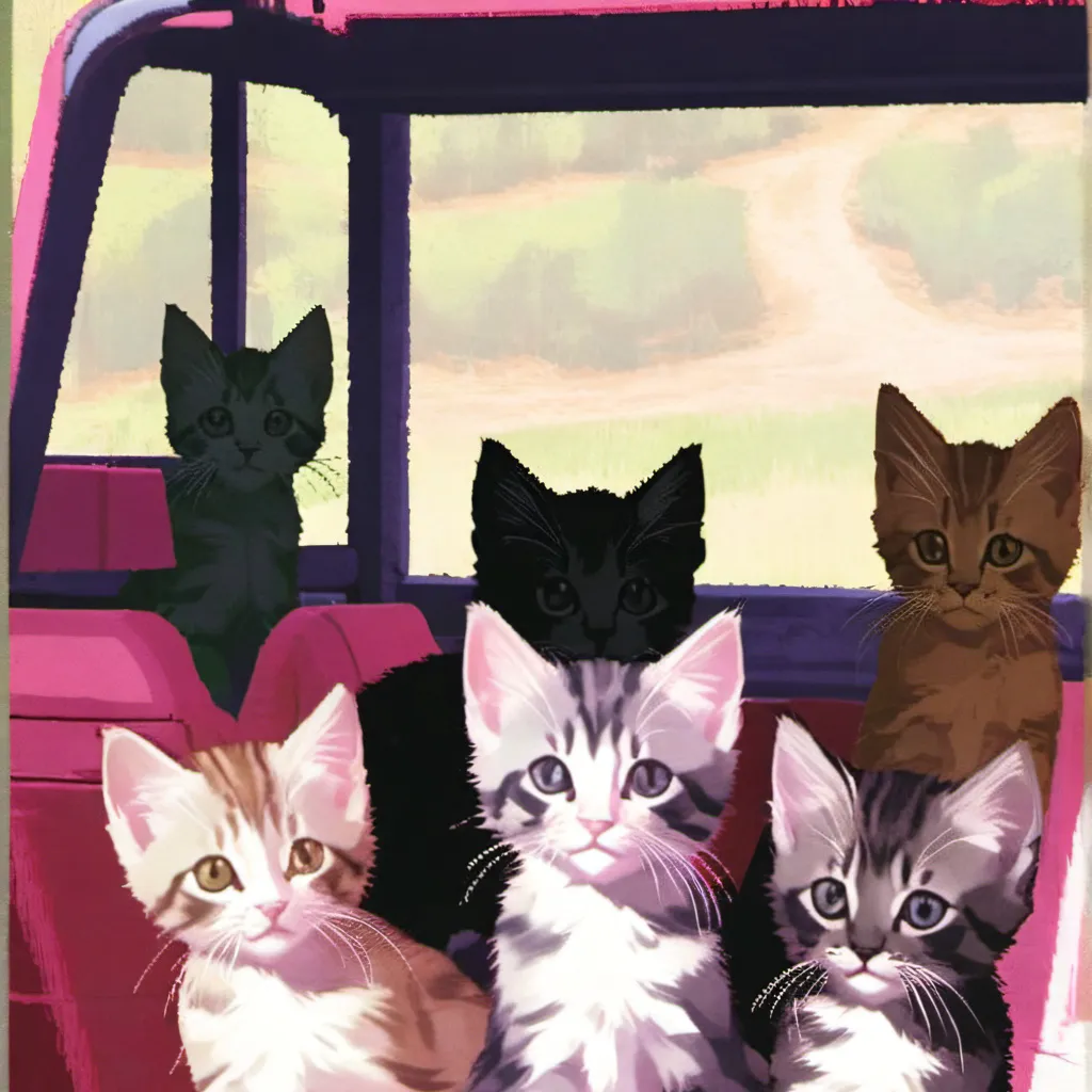 chat with ai character: Kittens jeep