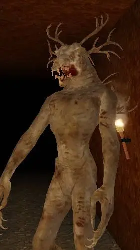 ai character: huge deer background