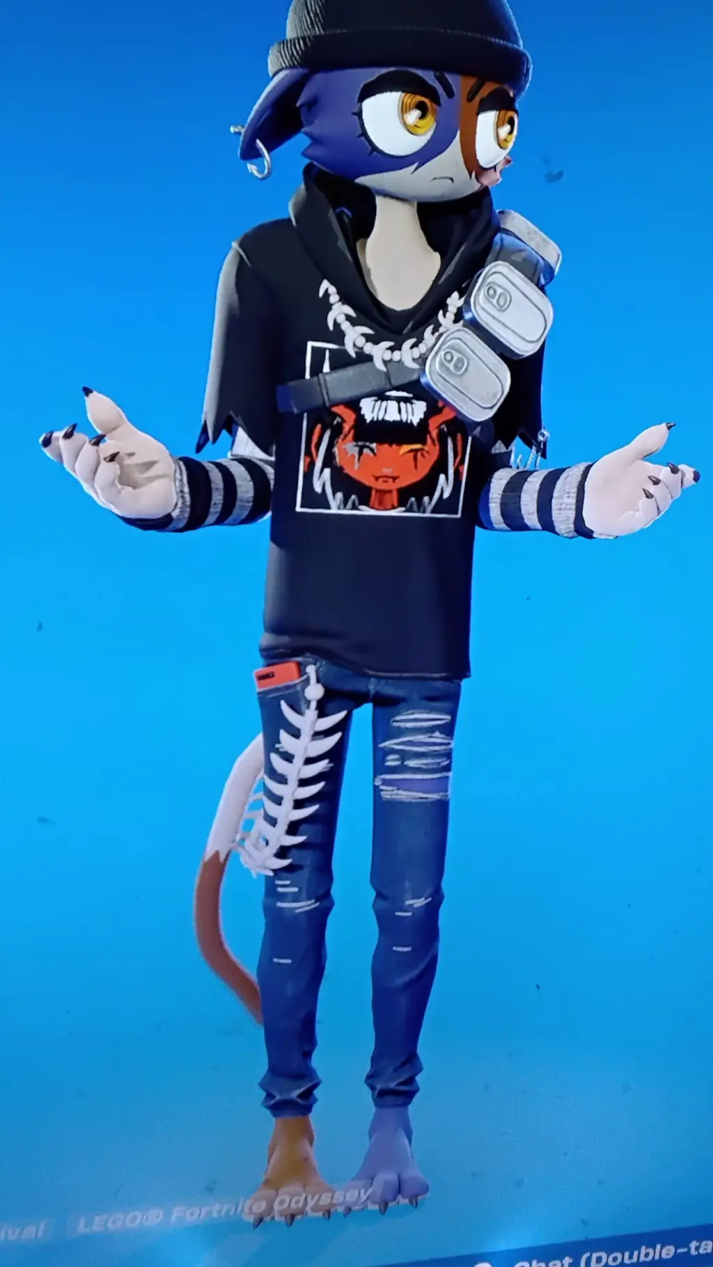 ai character: meow skulls background