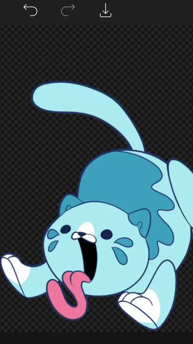 ai character: candy cat background