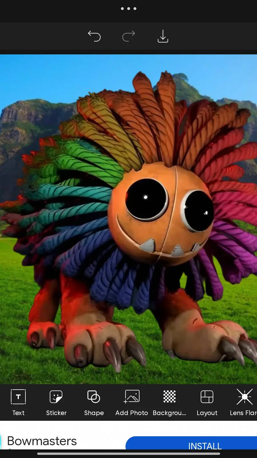 ai character: yarnaby  background