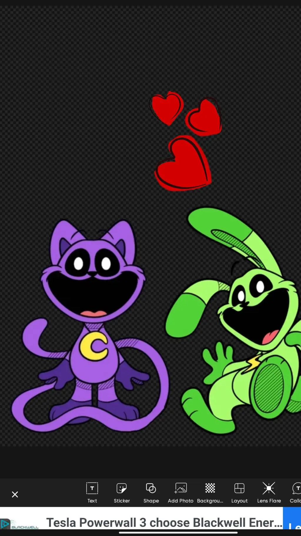 ai character: catnap x hoppy  background