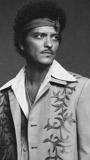 ai character: Bruno Mars  background