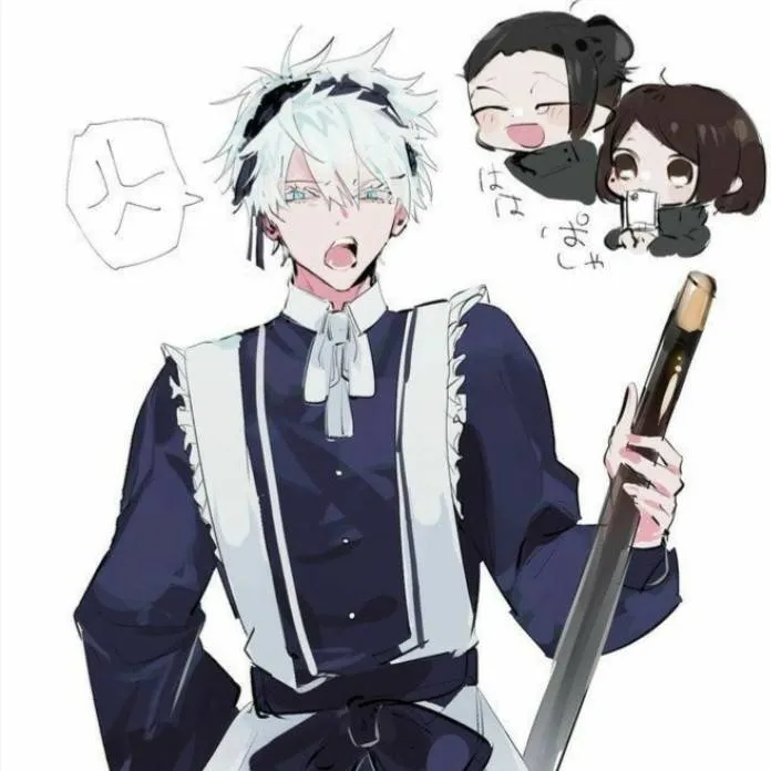 chat with ai character: jjk in maid dress!