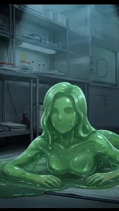 ai character: Chica slime exp background