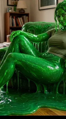 ai character: Slime girl background