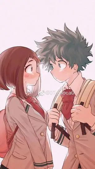ai character: deku x ochaco  background