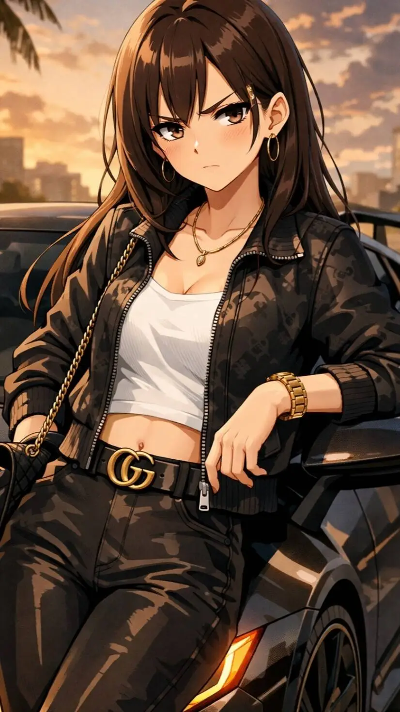 ai character: Melany  background