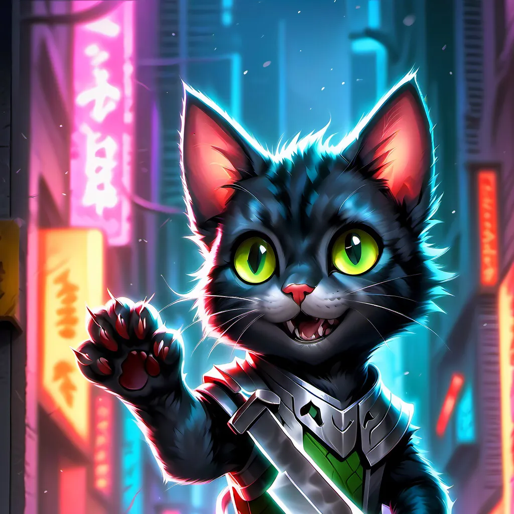 chat with ai character: Cute killer cat