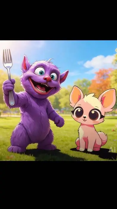 ai character: Binky & Purrito  background