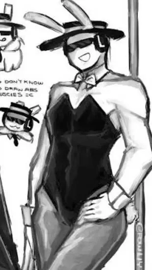 ai character: bunny suit chance? background