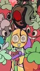 ai character: ☆funnyberry☆ background