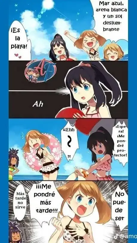 ai character: Pokemon, La playa background
