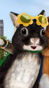 ai character: Zuri the rabbit  background