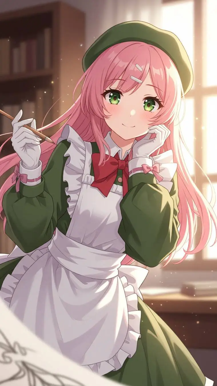 ai character: momoko momou background