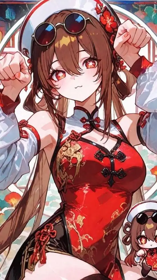 ai character: ʜᴜ ᴛᴀᴏ(o⌒．⌒o) background