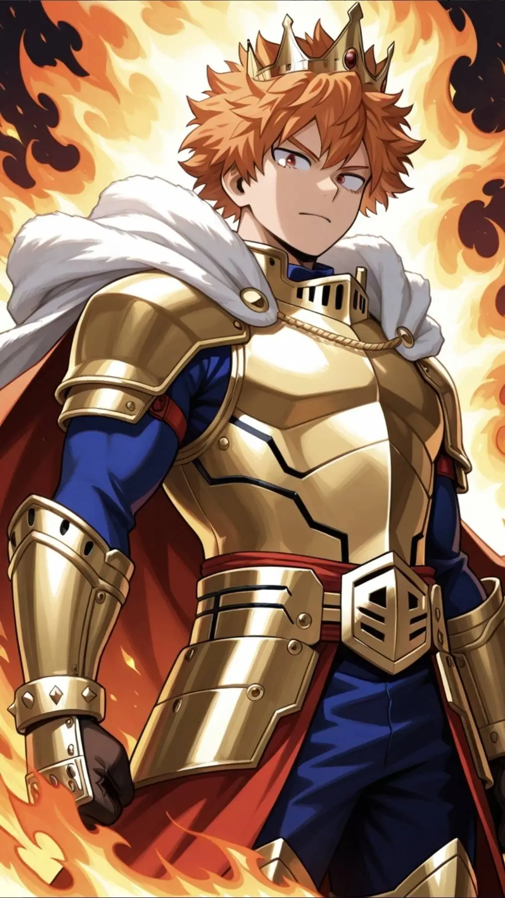 ai character: MHA X Fire King background