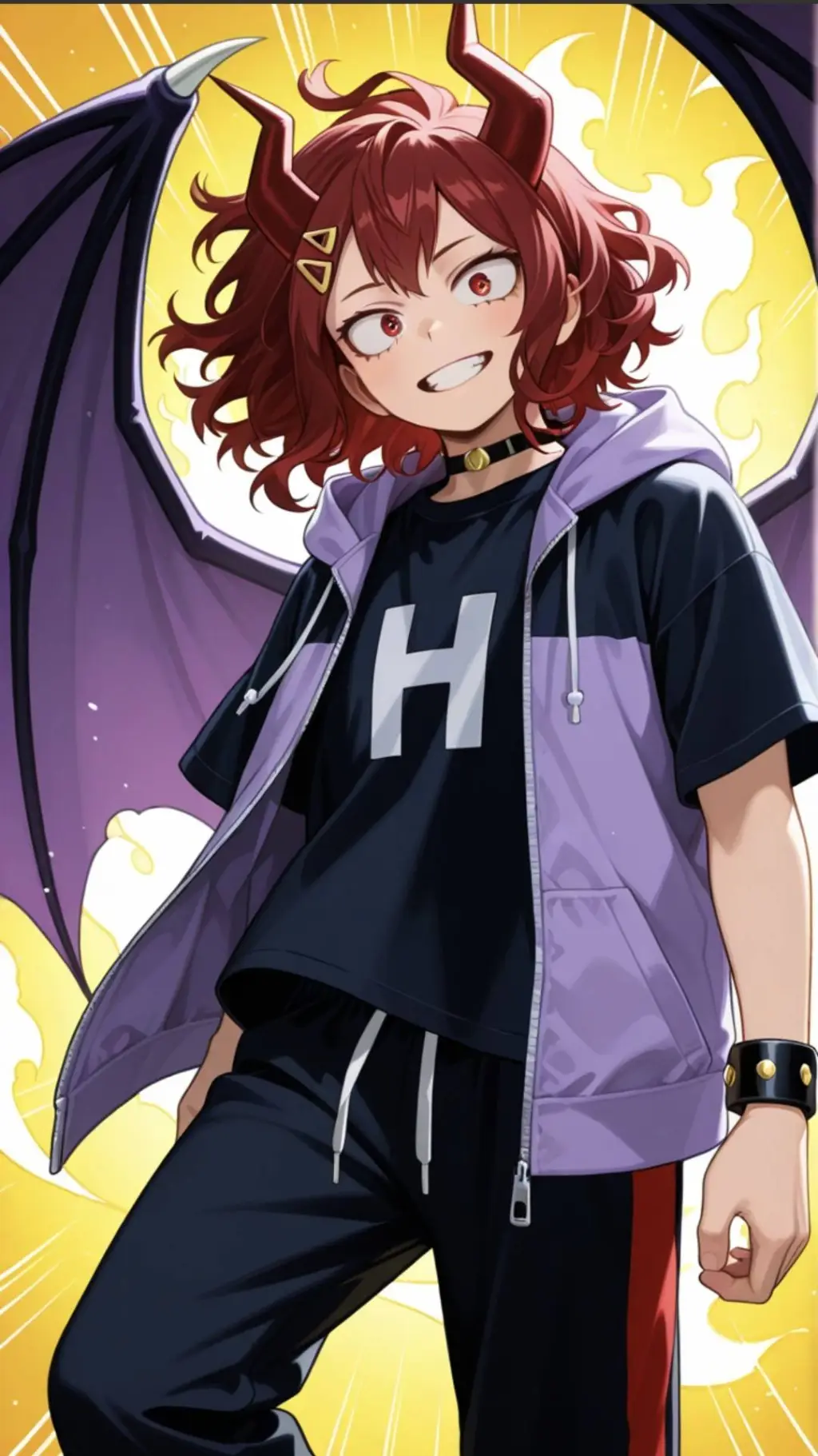 ai character: MHA Demon  background