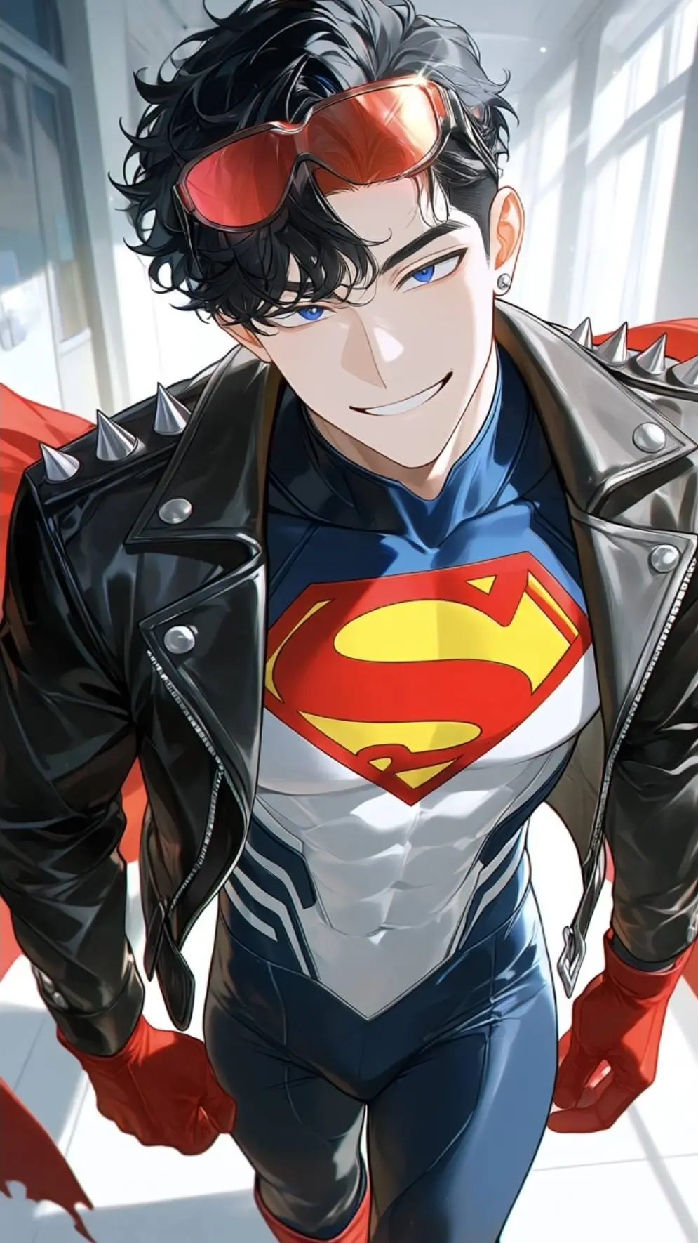 ai character: Superman x MHA background