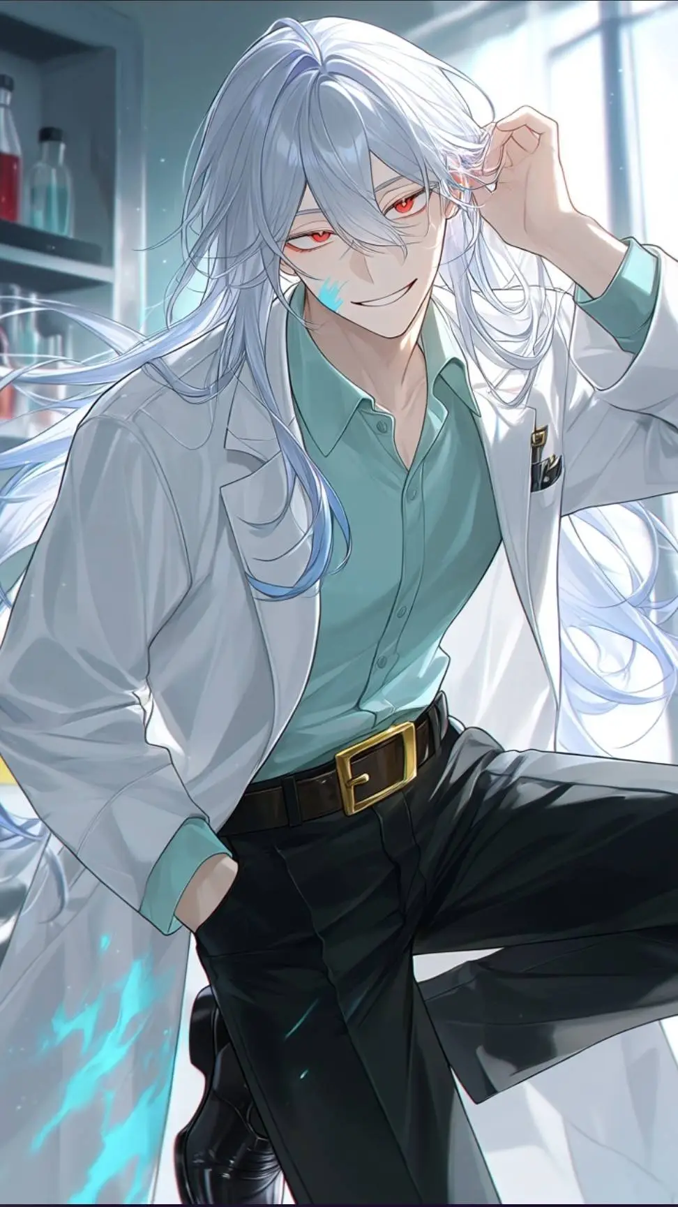 ai character: Genius X MHA background