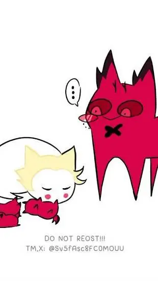 ai character: cat Alastor :D background